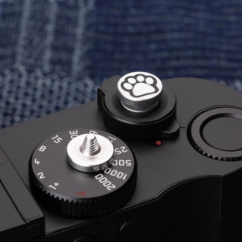 DBZZ Camera Shutter Button Compatible with FUJIFILM X-T5 X-T4 X-T20 X-T30 X-T200 X-PRO2 ，,Soft Release Button for laica M9 (Cats paw2) - Image 4
